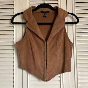 Forever 21 Suede Vest Top